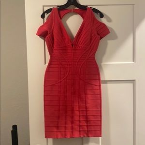 Pink KYLE Herve Leger Dress - Sz M